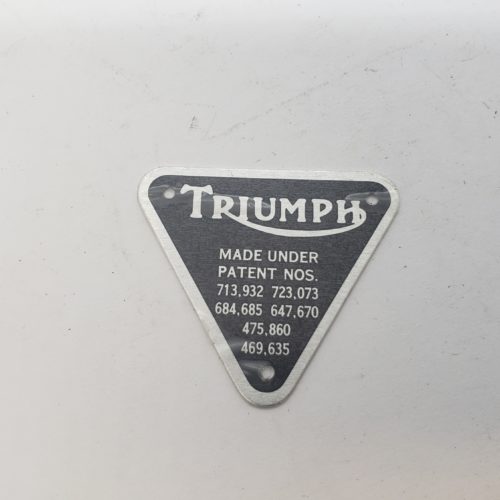 70-4016 Patent Plate, Triumph