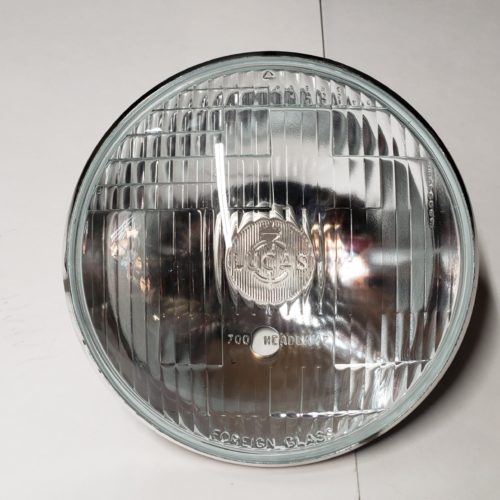 516798 7" Headlight Reflector/Light Unit, Lucas
