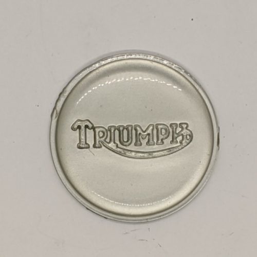 83-4776A Tank Top Badge, Silver/Chrome, Triumph