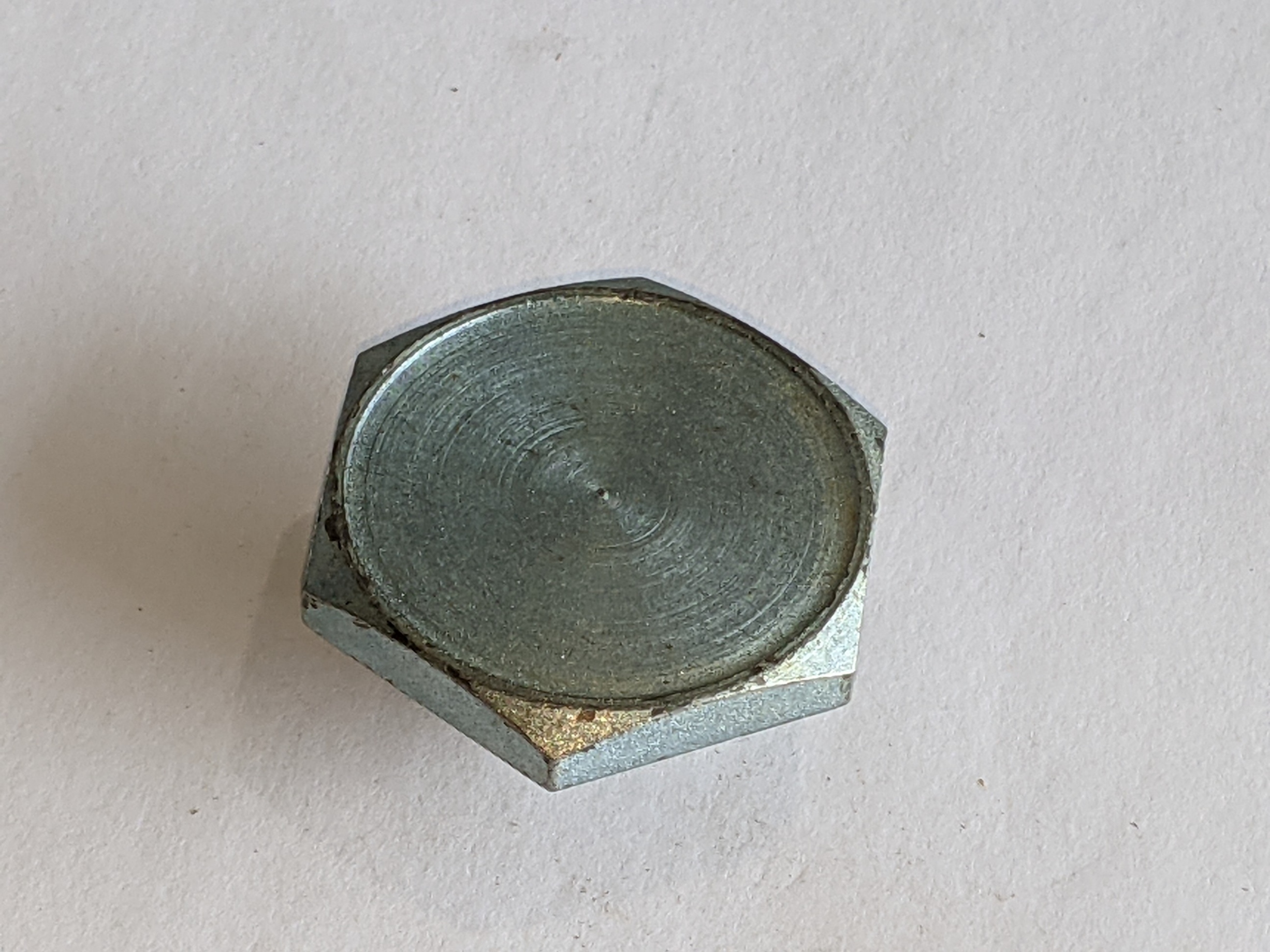 thumbnail image 2 of Genuine Triumph Top Fork Nut 97-4395 – For 1973-78 TR7, T140, T150V, Tiger, Bonneville, Zinc Plated 2 of 6