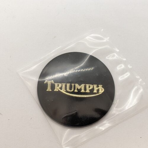 83-8656 Tank Badge, Black with Gold Triumph Logo