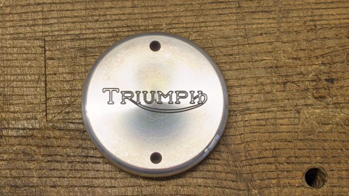 70-8737A Points Cover, Alloy, Triumph Logo