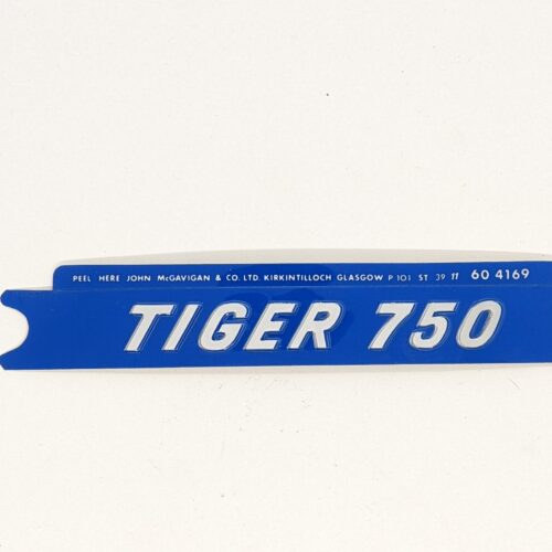 60-4169 Triumph Tiger 750 Side Panel Decal/Motif, Blue with Silver