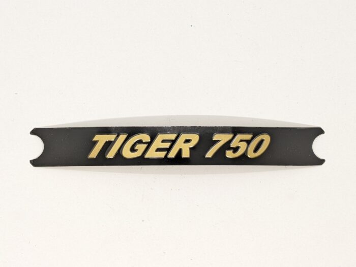 60-4384 Triumph Tiger 750 Side Panel Decal/Motif, Black with Gold