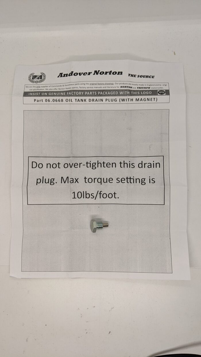 060668 Oil Tank Plug with Magnet