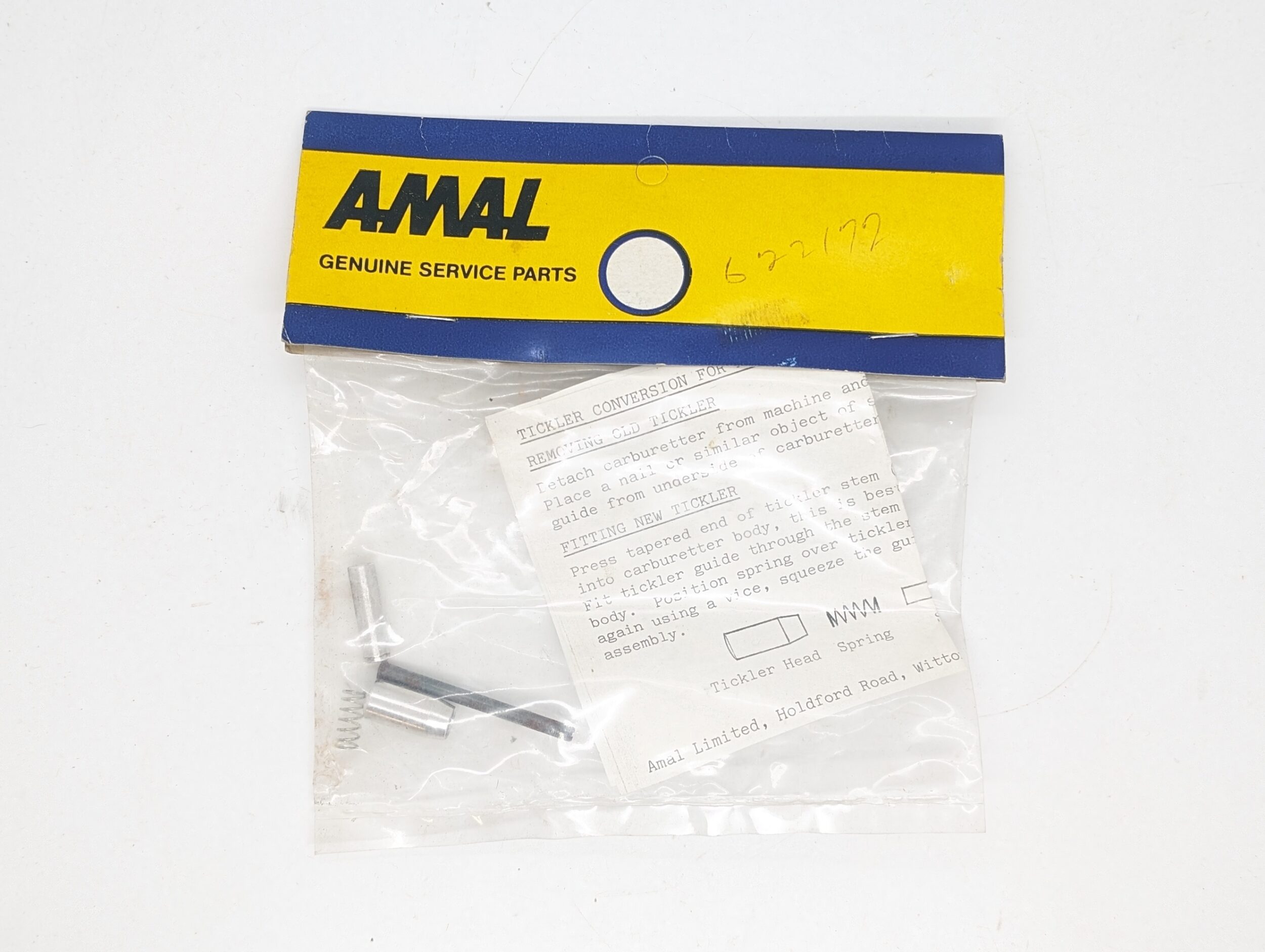 622/172 Tickler Kit, Extended/Dry Finger, Amal Concentric 600/900