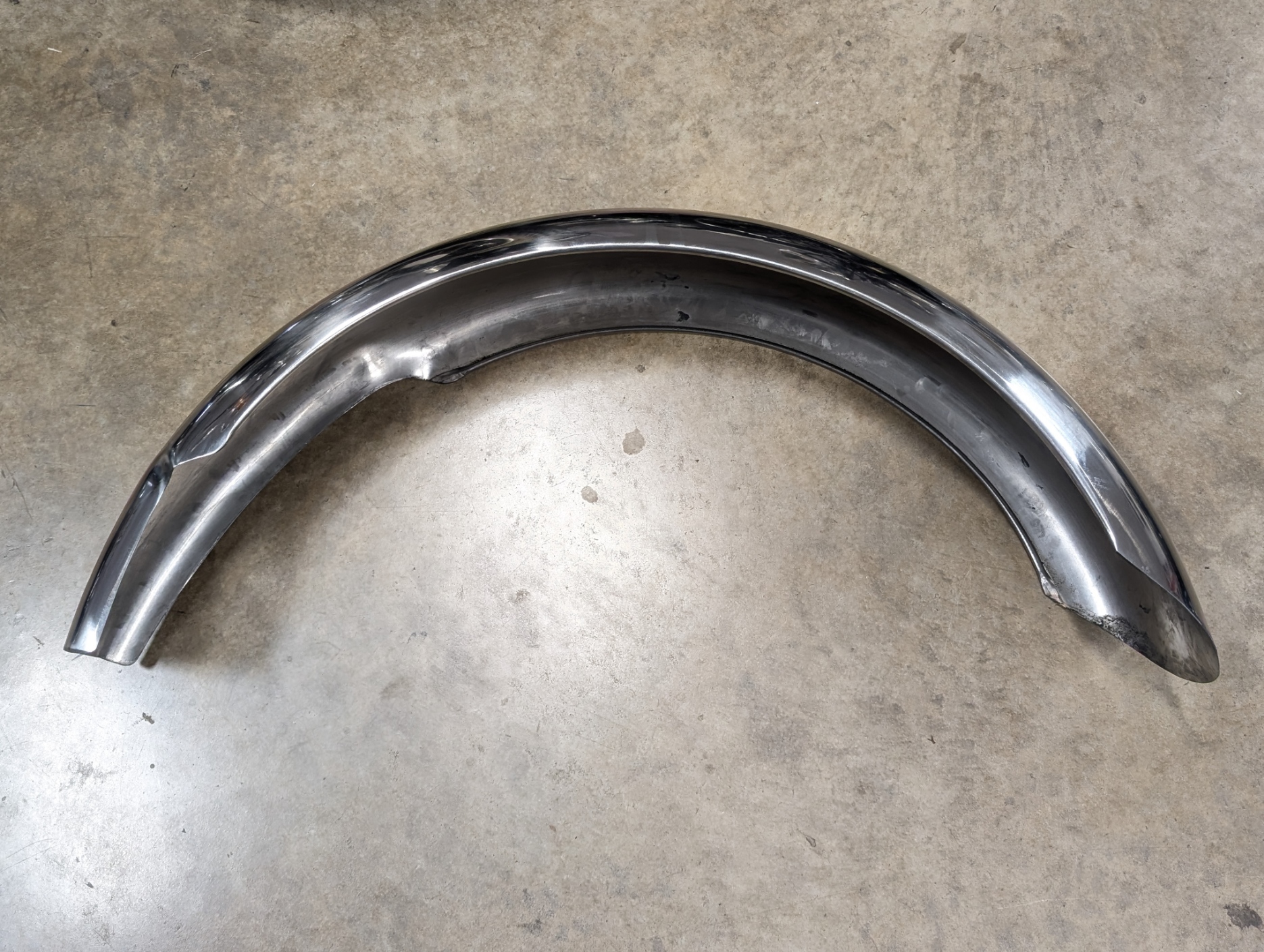 82-6967 Rear Fender, Stainless, Straight Edge, 1963-1966