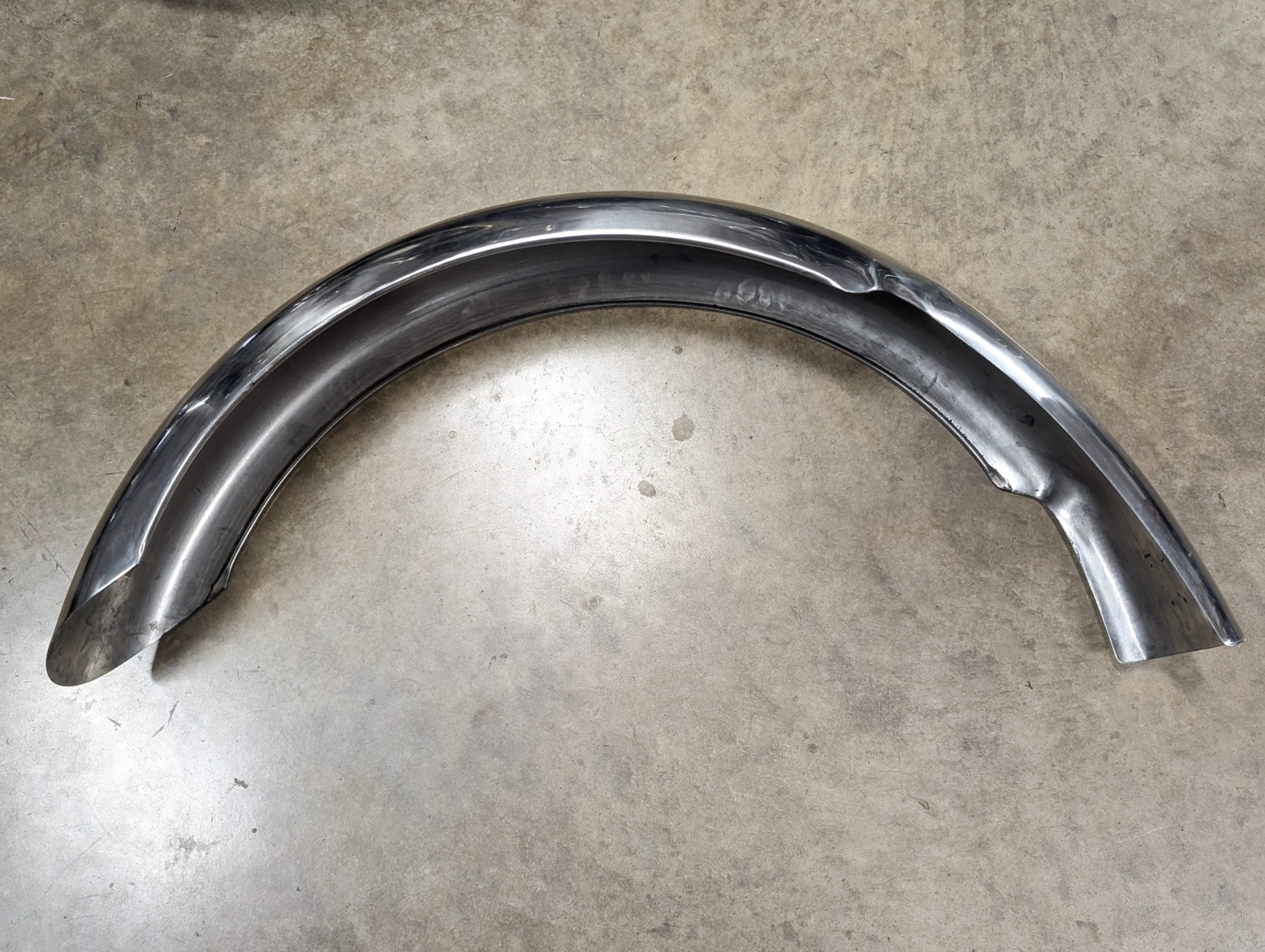 82-6967 Rear Fender, Stainless, Straight Edge, 1963-1966 2