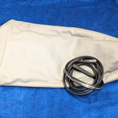 MP90-4366 Seat Cover, Grey Perforations with Hump, BSA B25/B44