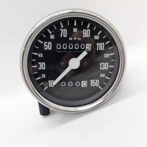 60-2394T Speedometer, Black Face, 150 MPH - Taiwan
