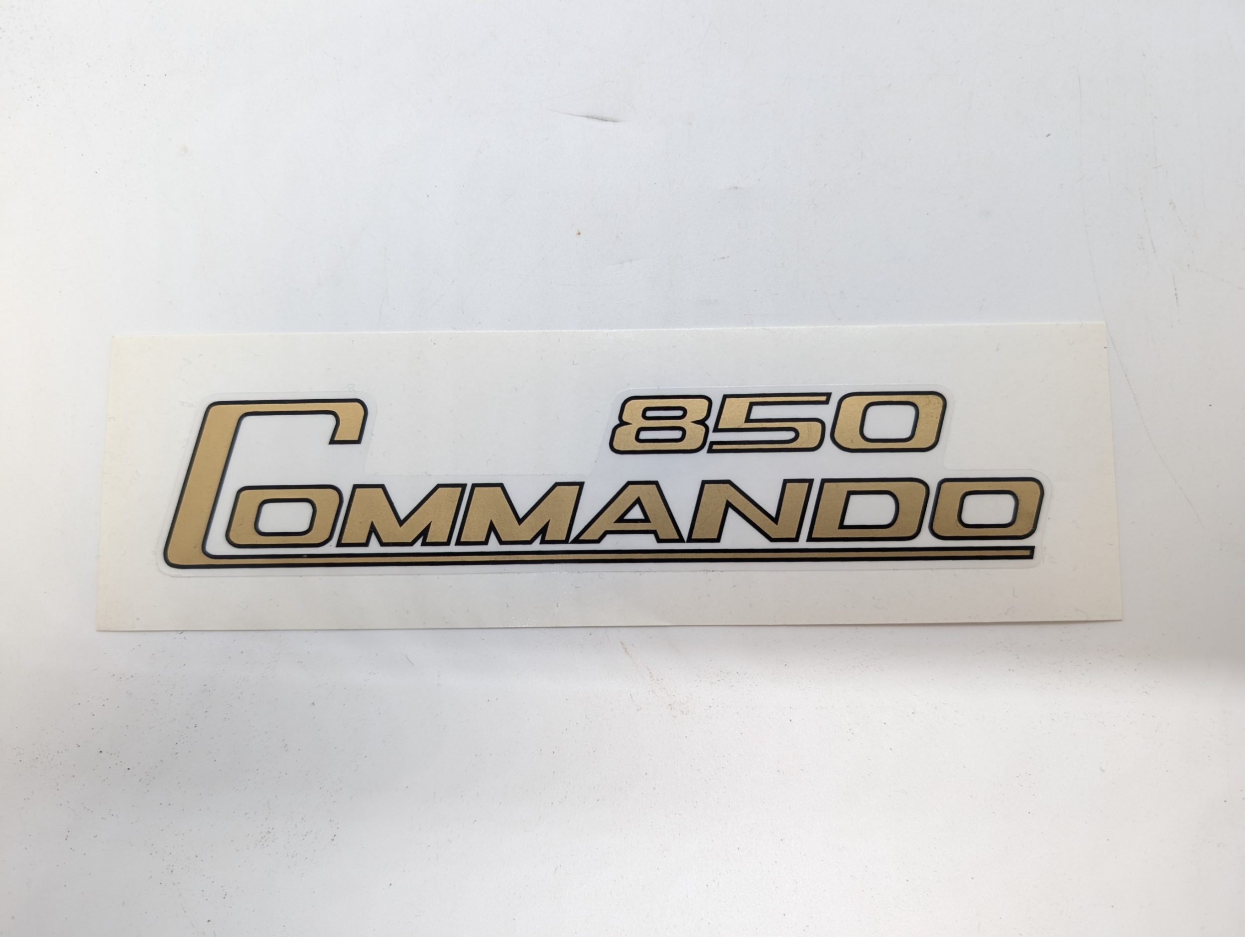 064014 Decal, 850 Commando, Gold with Black Outline