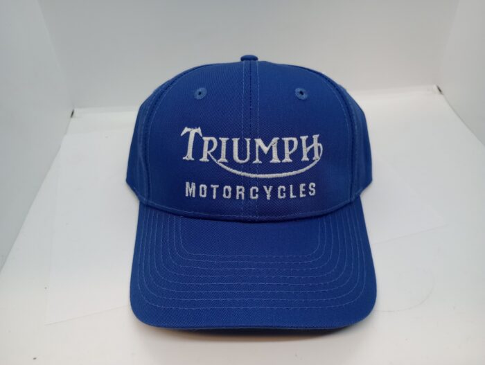 MP42-100 Hat, Royal, with White Triumph Motorcycles Logo