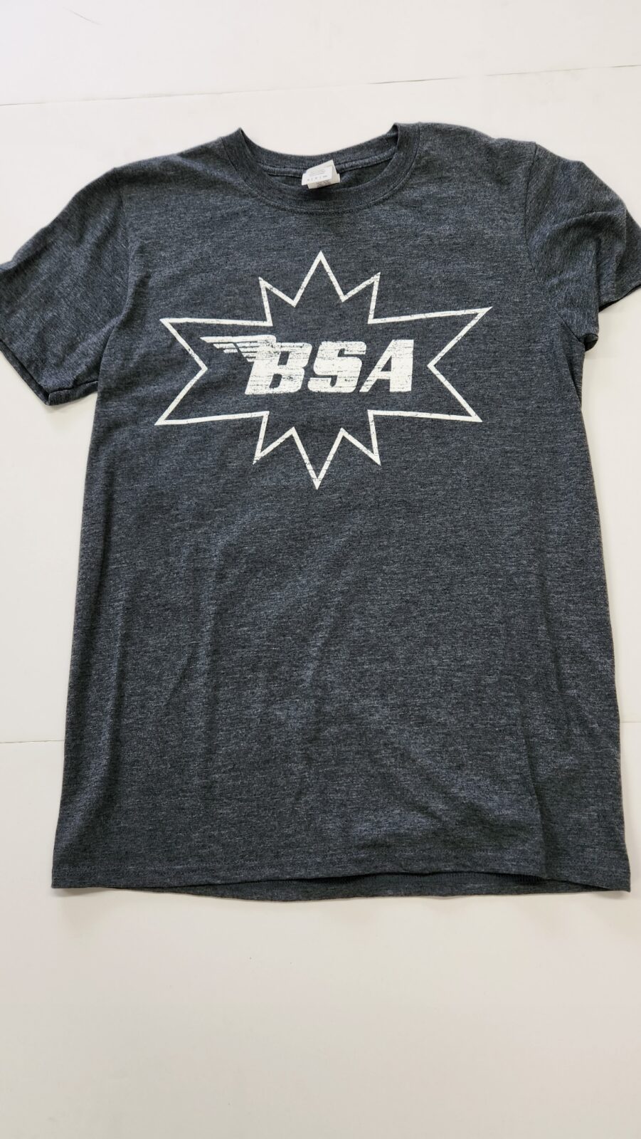 MP40-297 BSA TShirt, Grey Heather Shirt with White BSA Star Logo ...