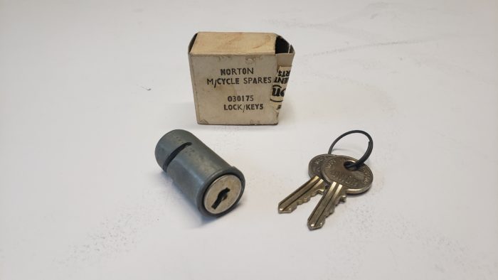 030175 NOS Genuine Norton Steering Lock Set