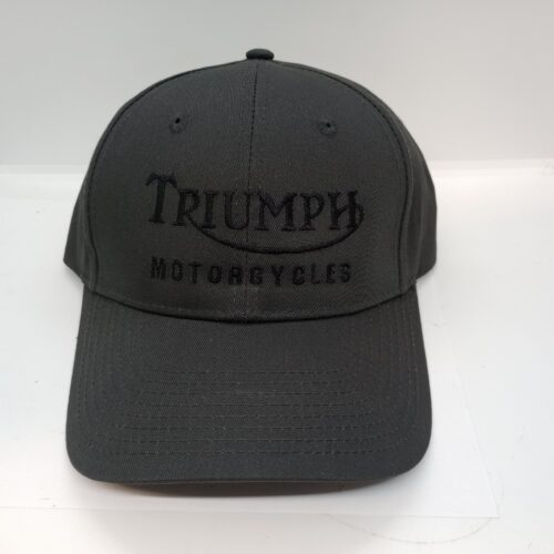 MP42-120 Charcoal Hat with Black Triumph Motorcycles Logo