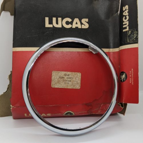 534343NOS Headlamp Rim/Ring, 5 3/4", MCH66, Genuine Lucas - NOS
