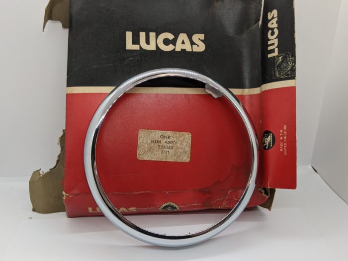 534343NOS Headlamp Rim/Ring, 5 3/4", MCH66, Genuine Lucas - NOS