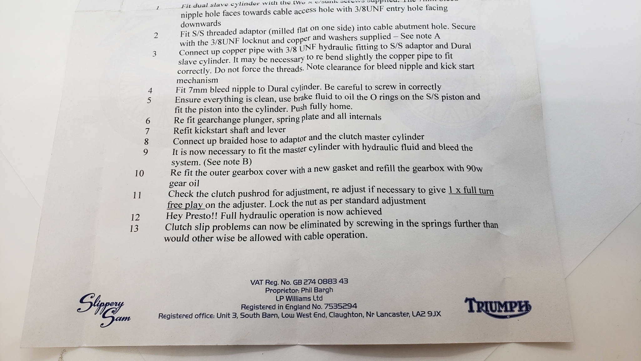 MP PSP001 Hydraulic Clutch Kit - Image 8