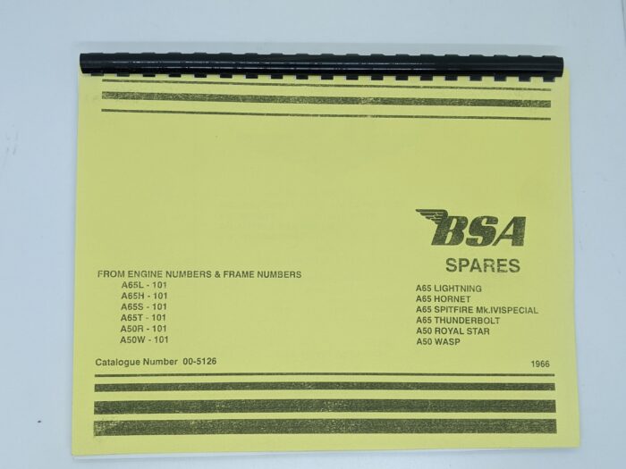 MP17-5126 Replacement Parts/Spares List, BSA A50/A65, 1966, Copy