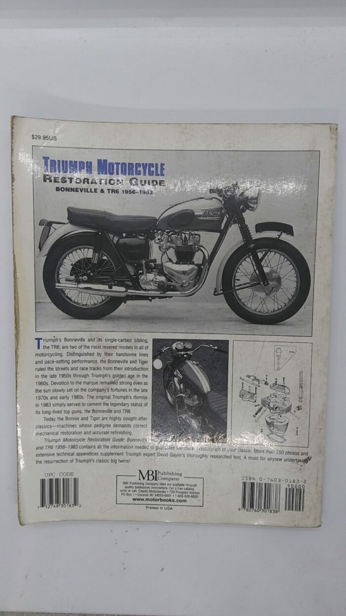 MP16 Triumph Motorcycle Restoration Guide by David Gaylin