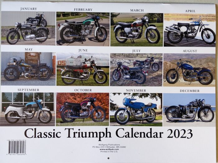 2023 Calendar, Classic Triumph 2023 2