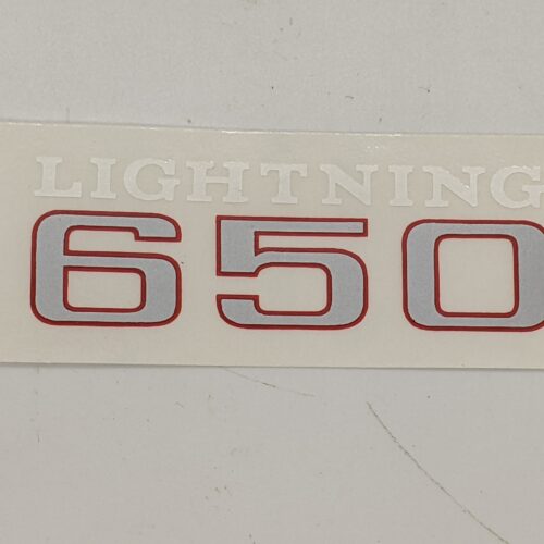 MP35-9447 Lightning 650 Decal, Red/White