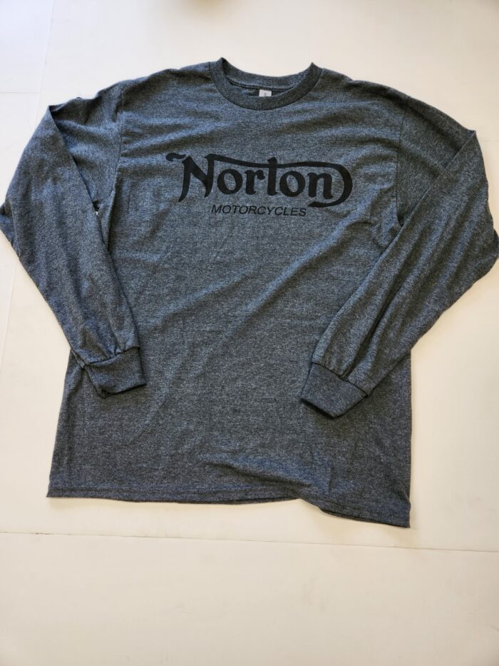 MP40-355 Long Sleeve Shirt Heather with Black Norton Logo