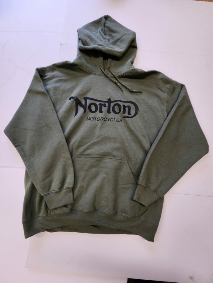 MP40-340 Hoodie, Olive Green with Black Norton logo