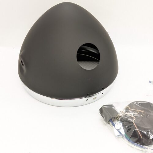 65068 Headlight Shell with Rim, 7", Black
