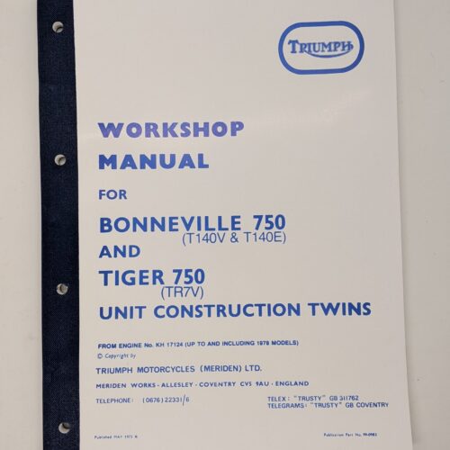 99-0983 Workshop Manual for T140V/T140E/TR7V