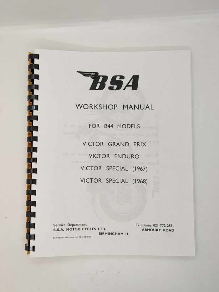 MP15-250 Workshop Manual for BSA B44 Victor Series 2
