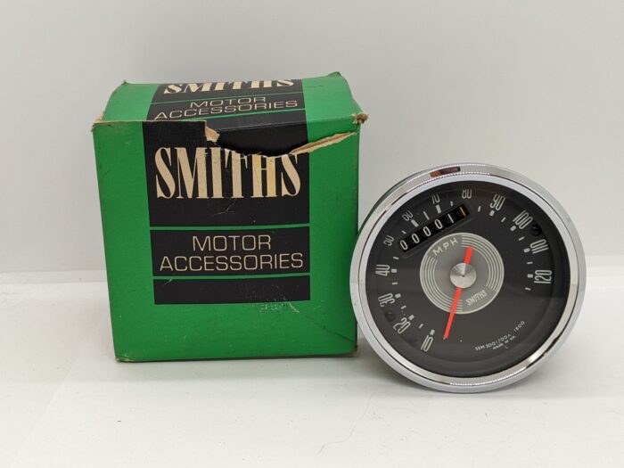 SSM 3001/00A NOS Smiths Speedometer, 120 MPH, Grey Face