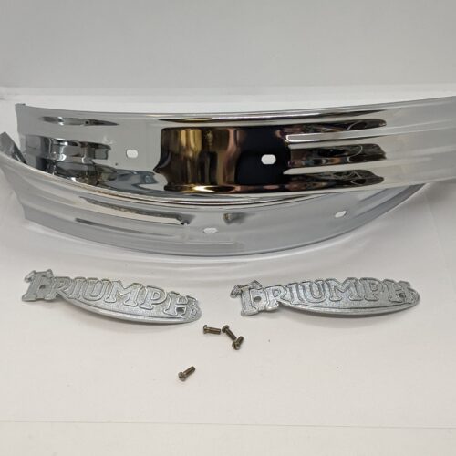 82-3080/1A Tank Trim Strips/Bands with Badges/Screws, Triumph
