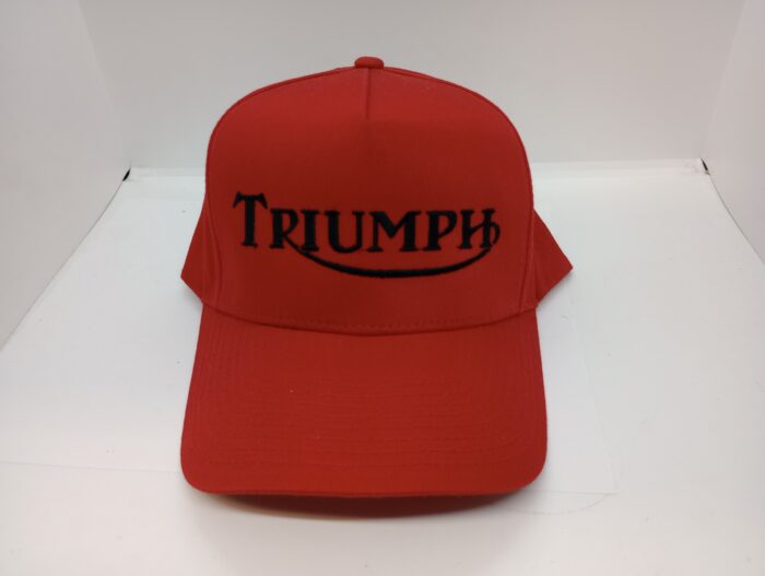 MP42-116 Red Hat with Black Triumph Logo