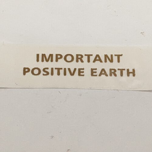 60-0052 Positive Earth Decal