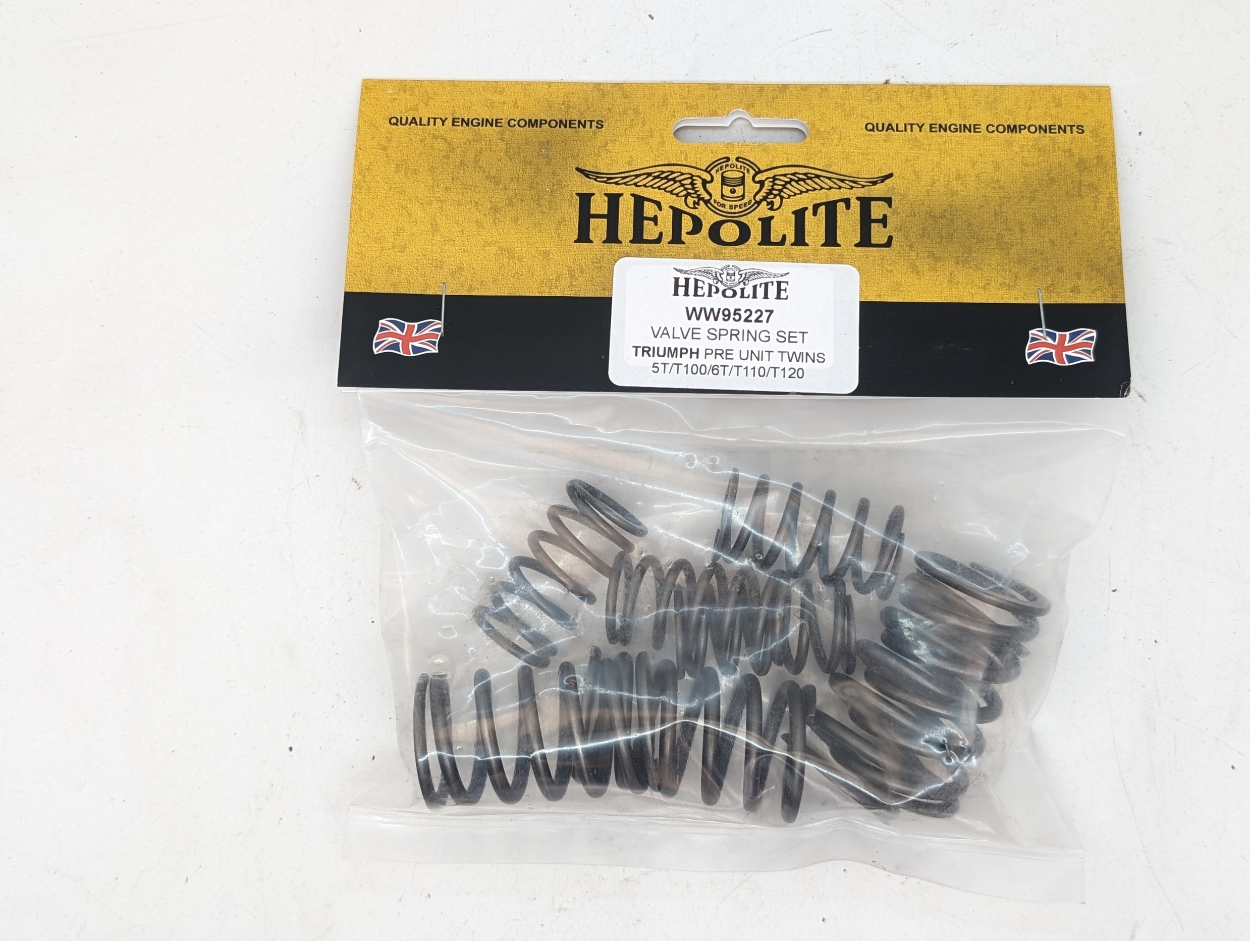70-1487/70-1488H Valve Spring Set, Triumph Pre Unit Twins, Hepolite
