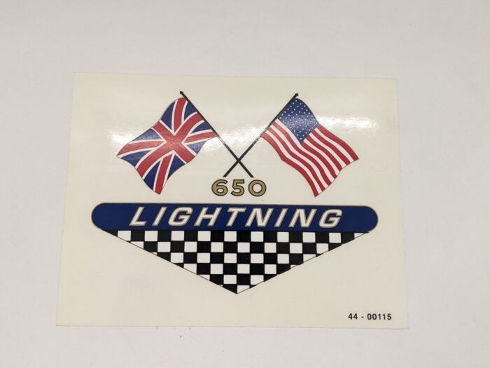60-0835 650 Lightning Crossed Flag Decal, BSA