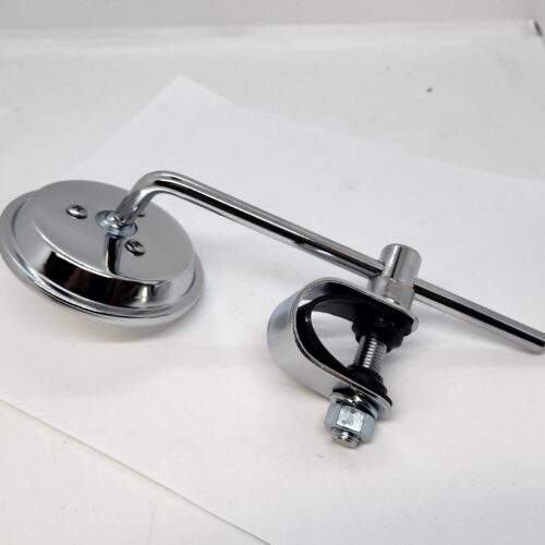 MP10-06816T 3" Round Chrome Mirror, Clamp On, 6" Stem