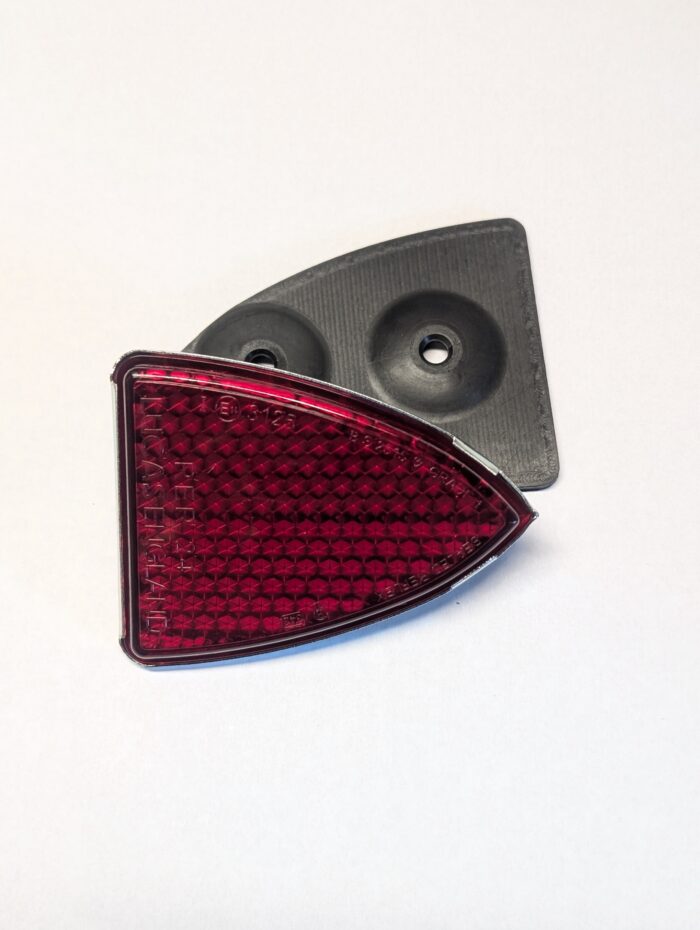 57111L Red Side Reflector, Triangle Shape, New Lucas Repro