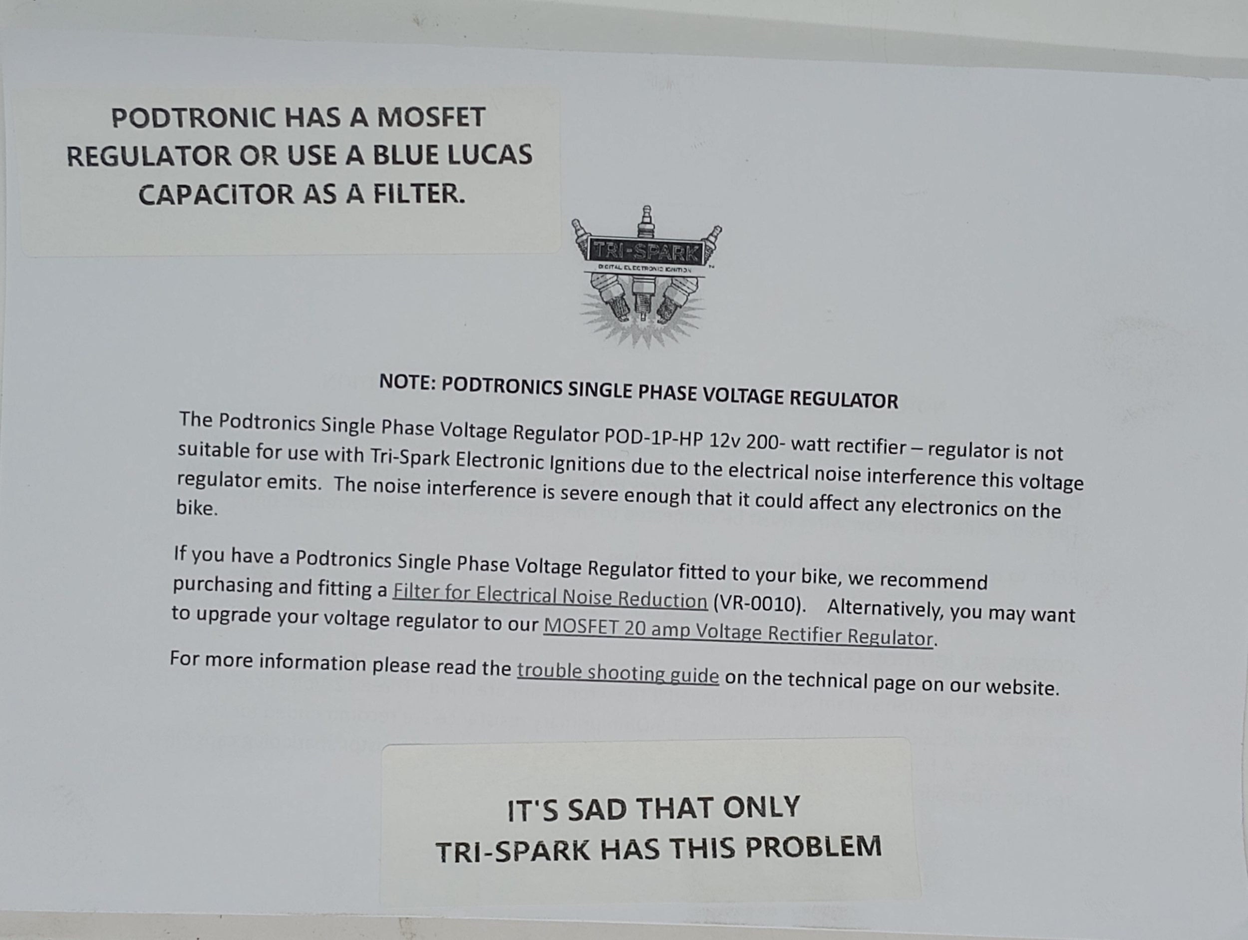 TRI-SPARK 0003 Triple Flex for Trident and Rocket 3 -1