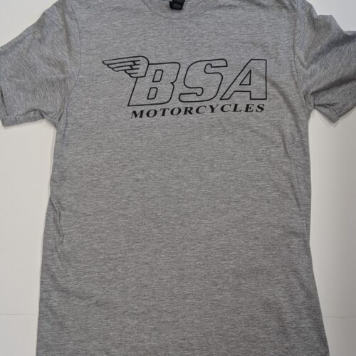 MP40-245 Soft Heather Grey TShirt with Winged BSA Logo