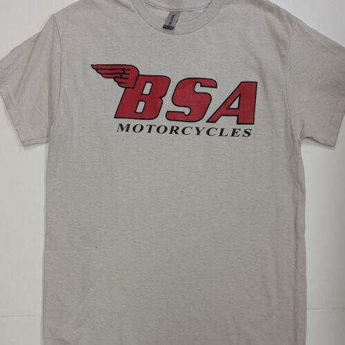 MP40-250 Light Tan/Ice TShirt with Red/Black BSA Logo