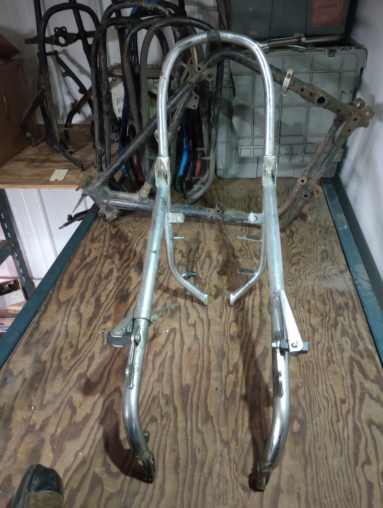 1966-67 Triumph T120 Chrome Rear Frame Section -2