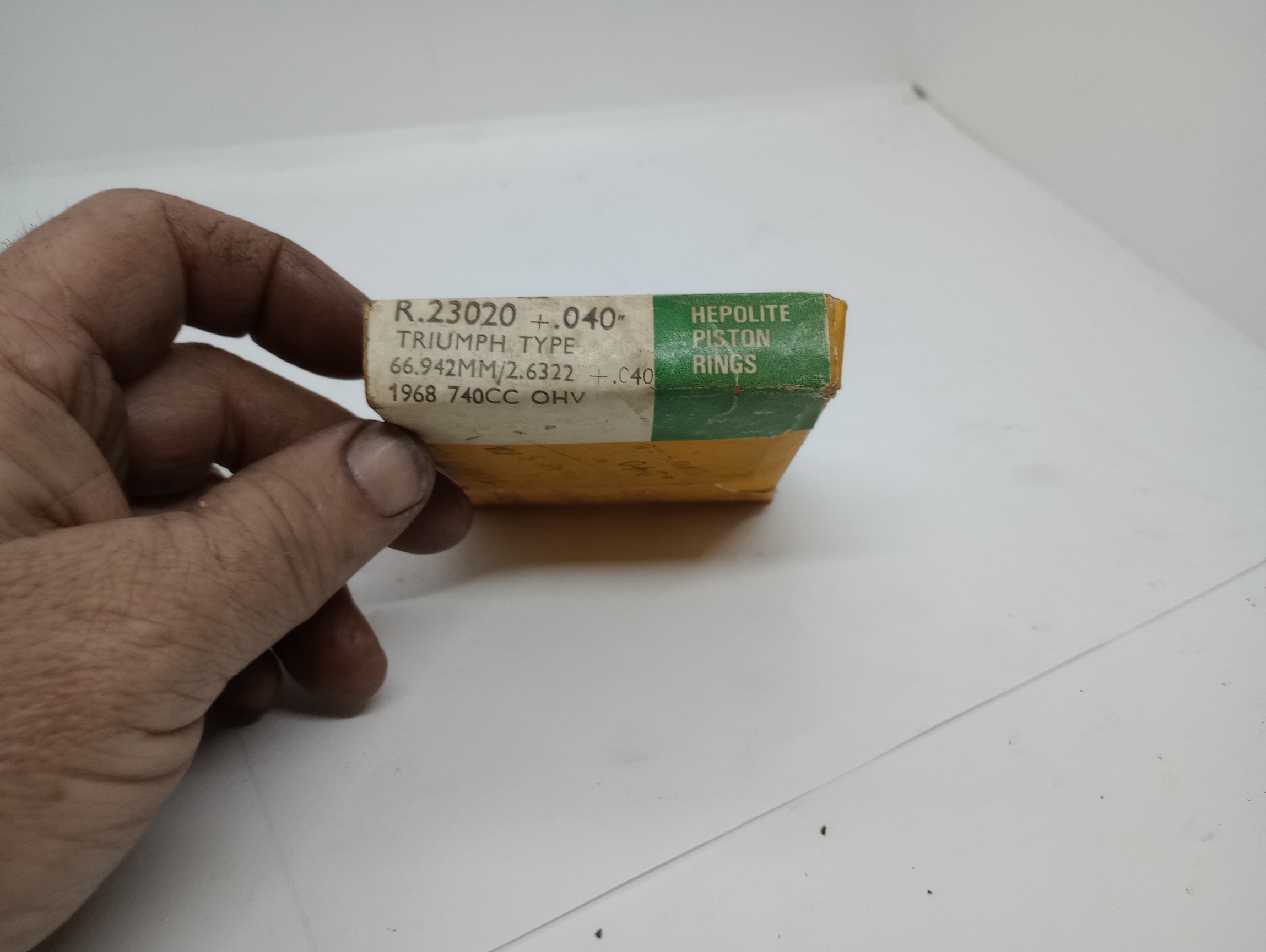 99-3783 Genuine Hepolite Piston Ring Set, 67mm + .040, Tri T150/BSA Rocket 3 - Image 2