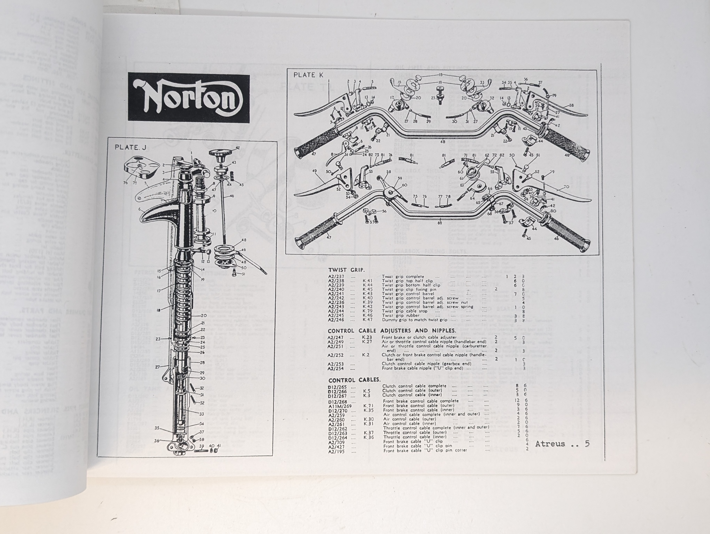 MP17-N49/50 Illustrated Spares List, Norton, 1949-1950 Dominator Twins, Photocopy 2