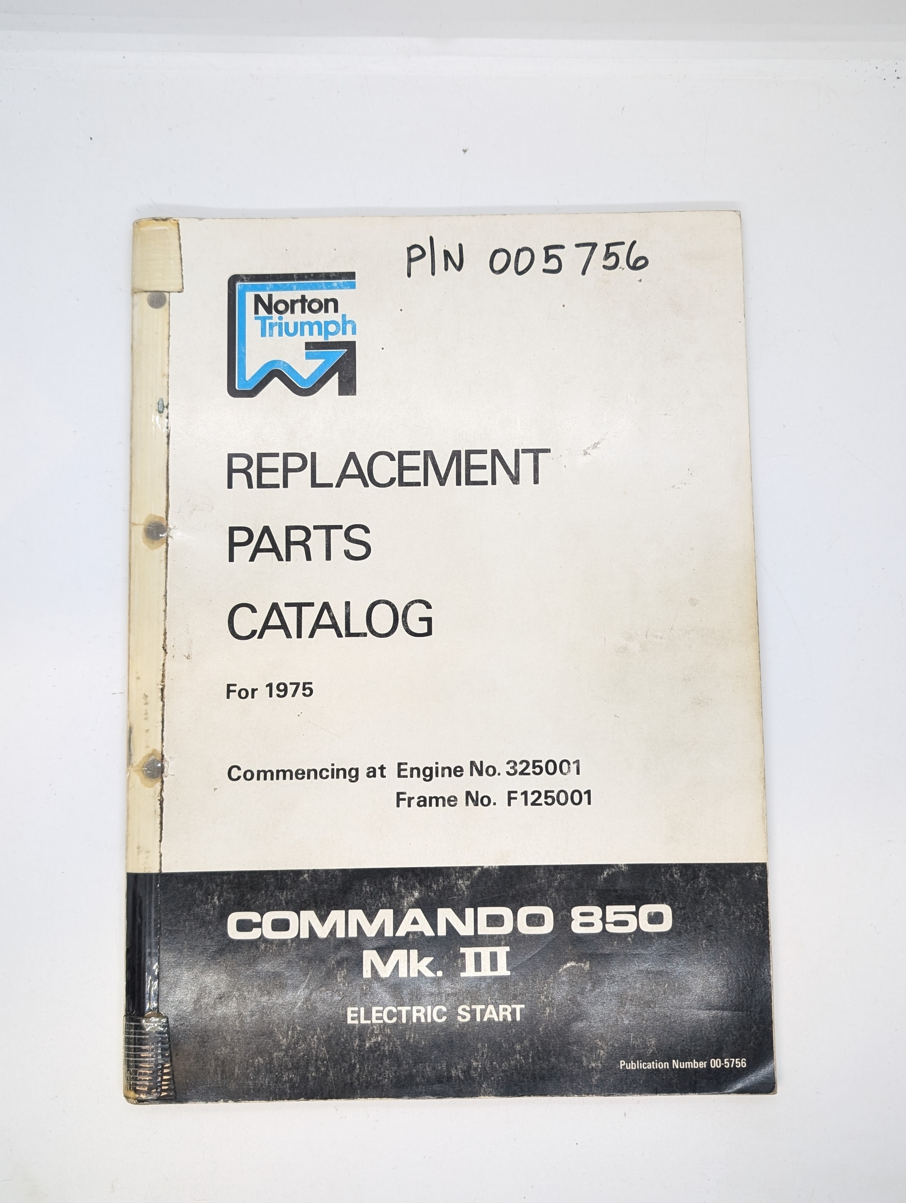 MP17-005756 Norton Triumph Replacement Parts Catalog for 1975 - Used