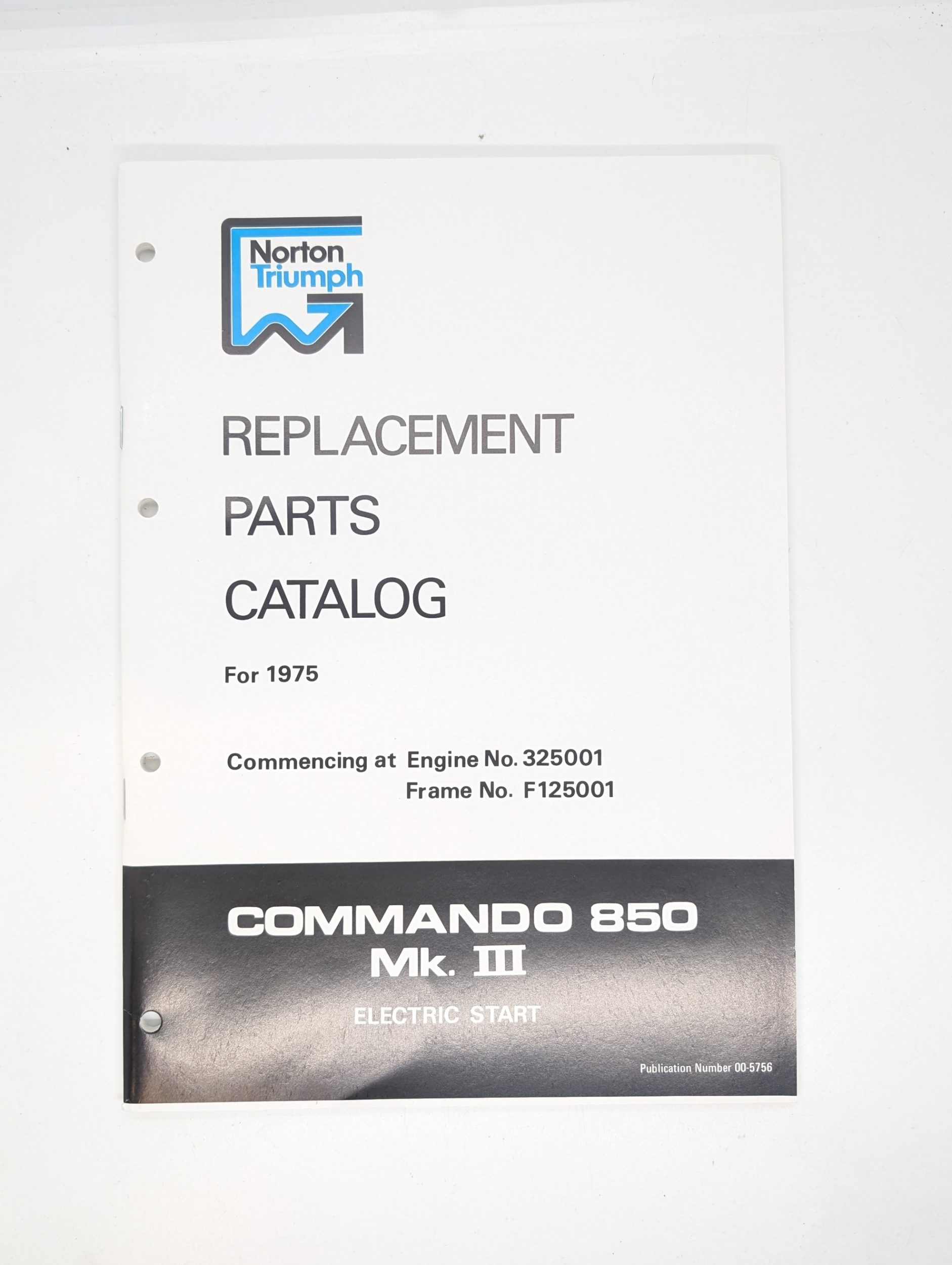 MP17-005756A Norton Triumph Replacement Parts Catalog for 1975 - Andover