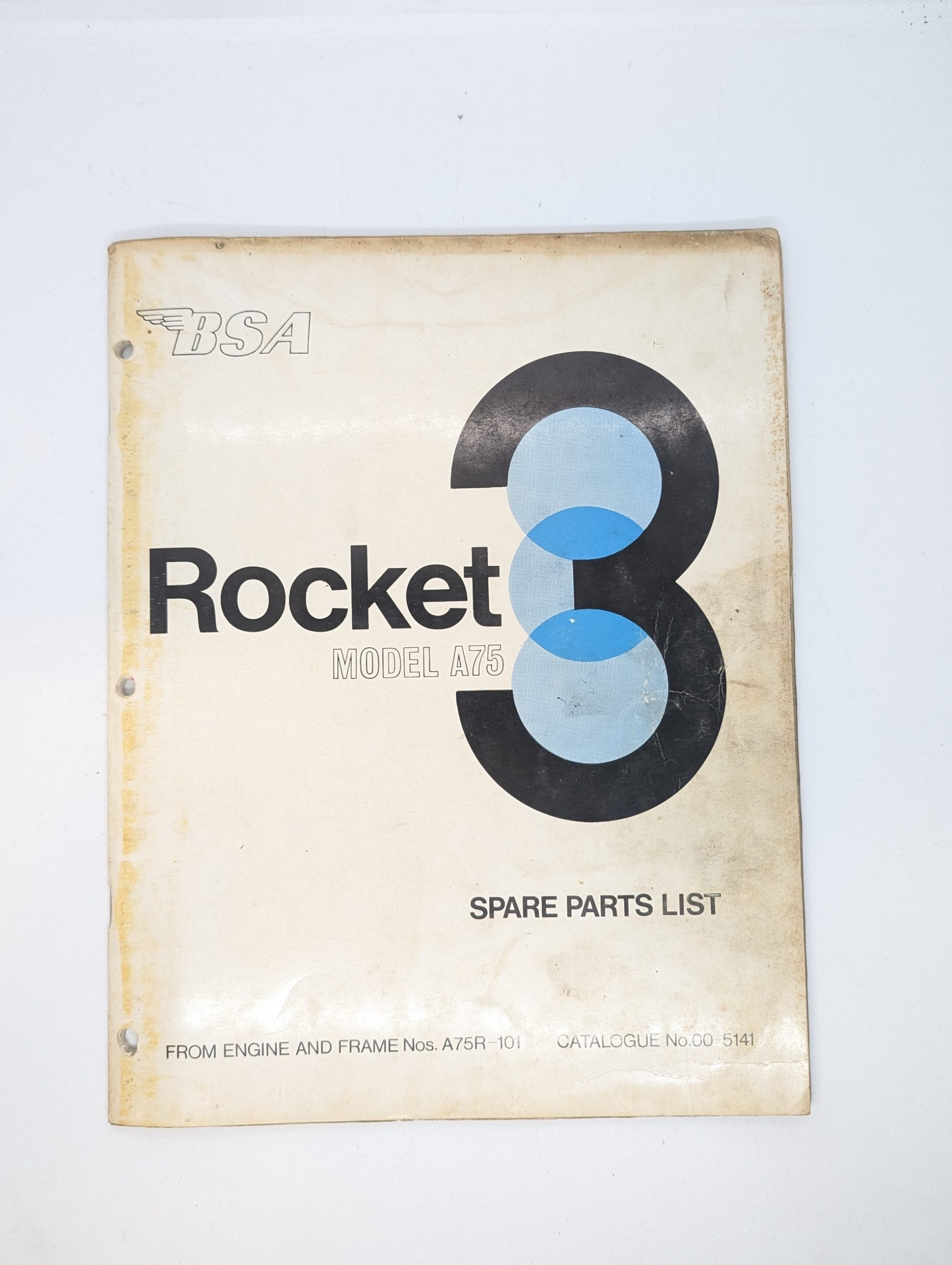 MP17-005141 BSA Spares Parts List, Rocket 3/A75, 1969