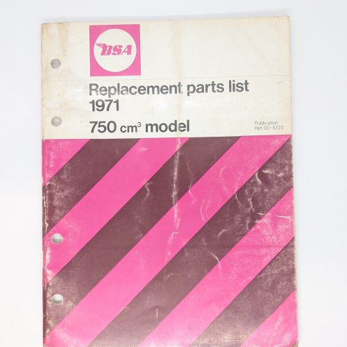 MP17-005723 BSA Spare Parts List, Rocket 3/A75, 1971