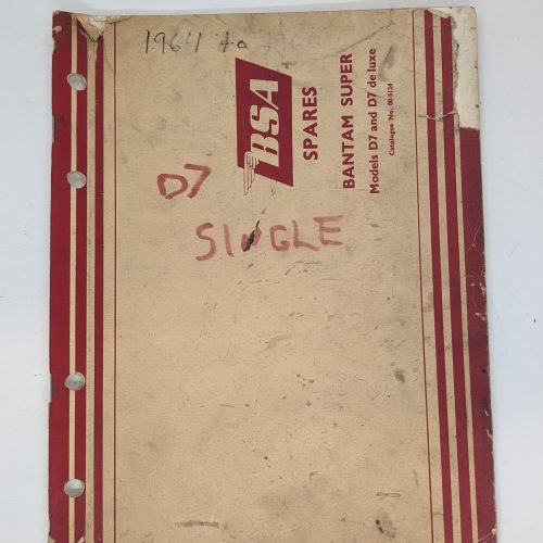 MP17-005124 Replacement Parts/Spares List, BSA Bantam Super/D7 - Used Original